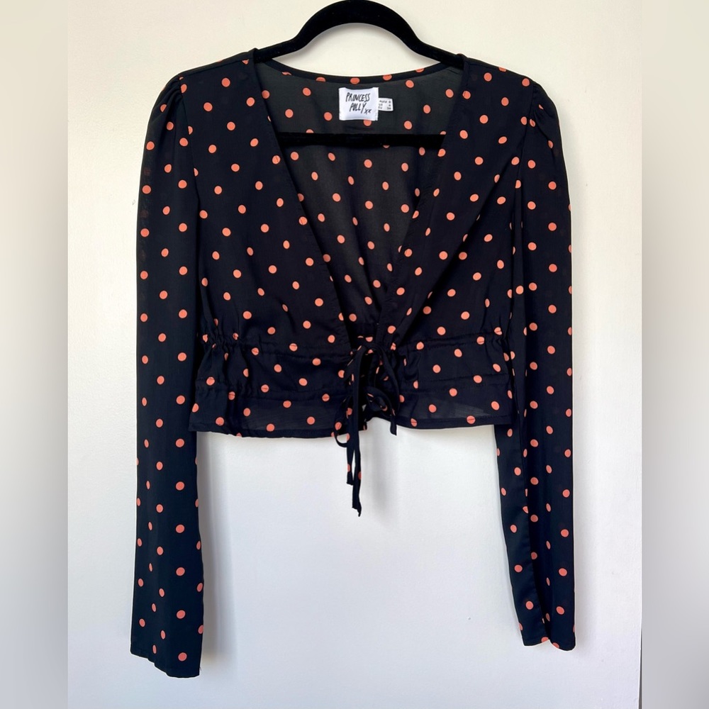 Princess Polly Polka Dot Shirt SZ US 4 - barely worn